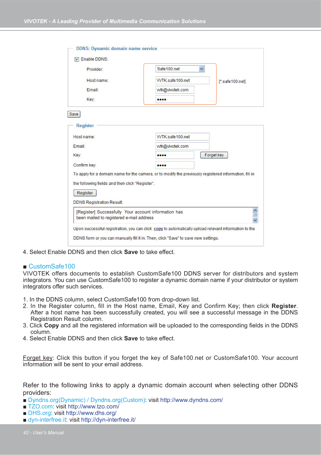 Vivotek FD7132 manual CustomSafe100 