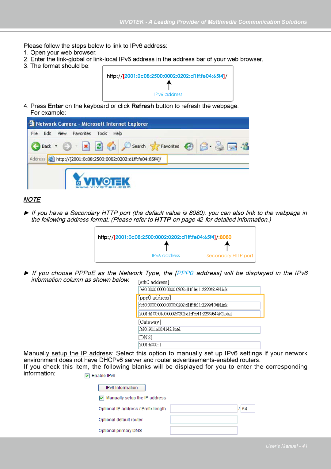 Vivotek FD7141(V) manual Http//20010c08250000020202d1fffe0465f4 