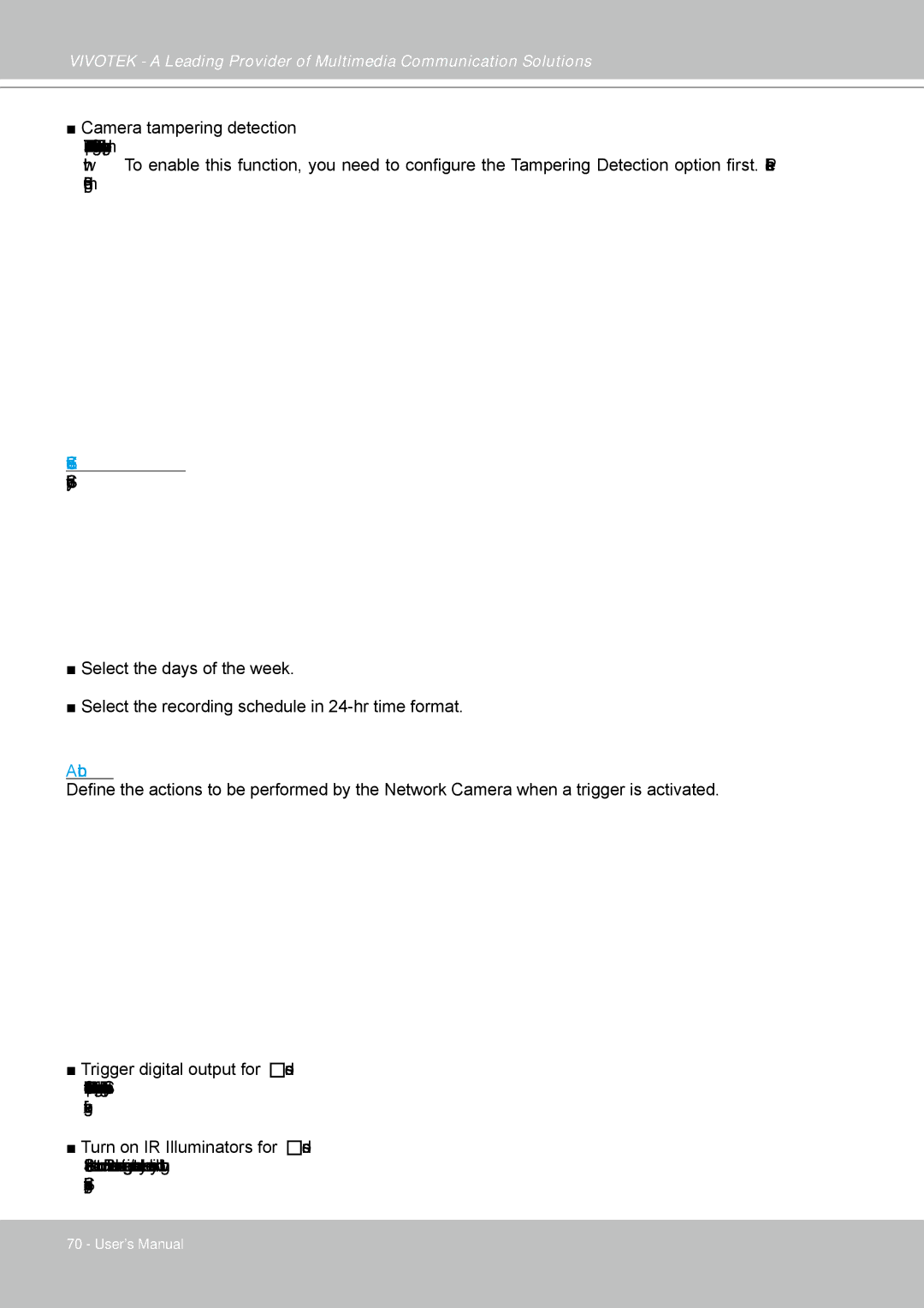 Vivotek FD7141(V) manual Event Schedule 