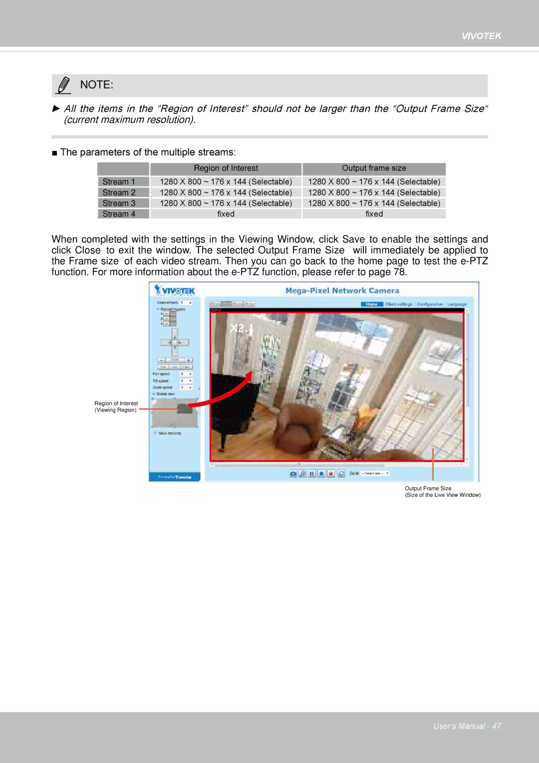 Vivotek FD8131 user manual MediaNOTE Video, Parameters of the multiple streams 