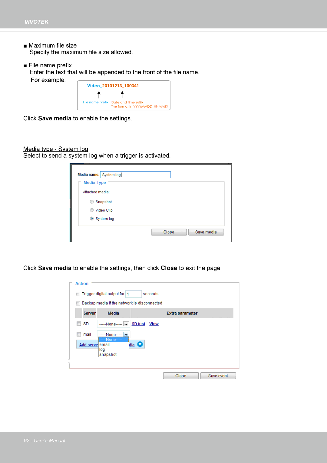 Vivotek FD8131 user manual Video20101213100341 