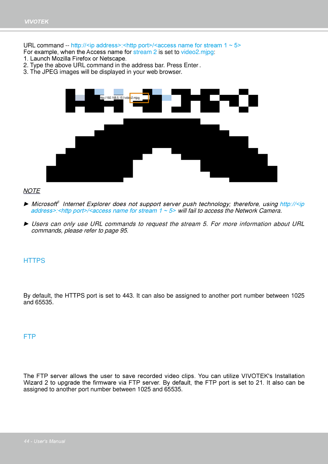 Vivotek FD8133 user manual Https 