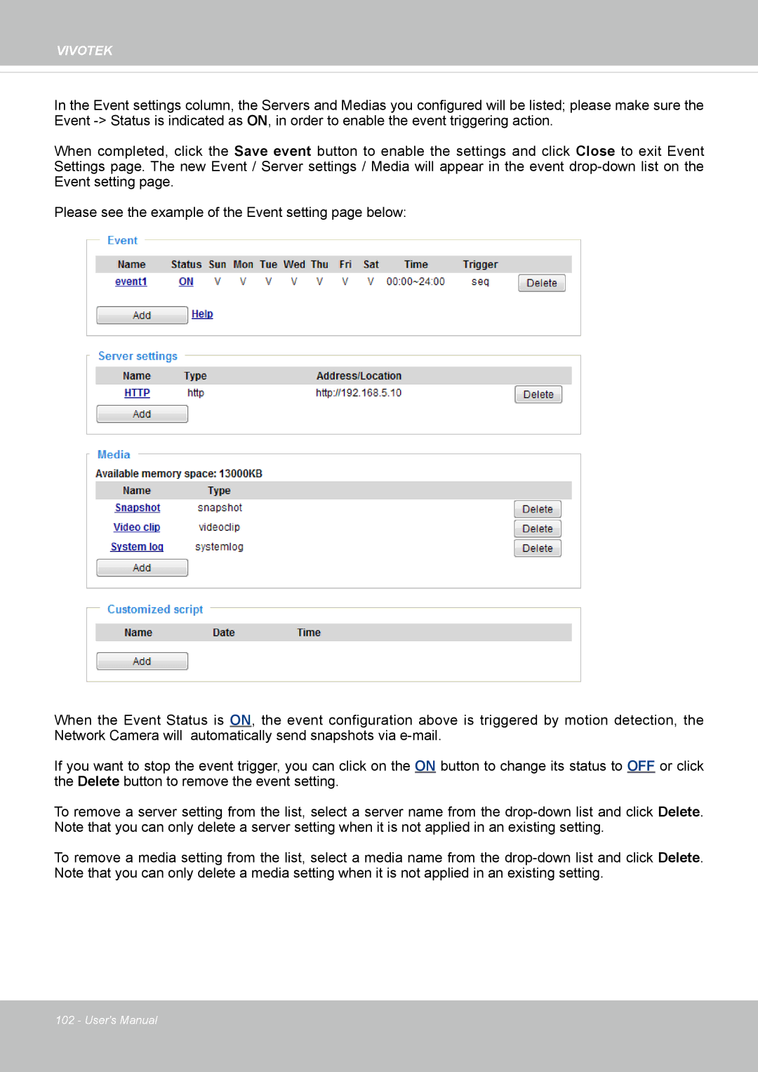 Vivotek FD8133V, FD8134V user manual Vivotek 