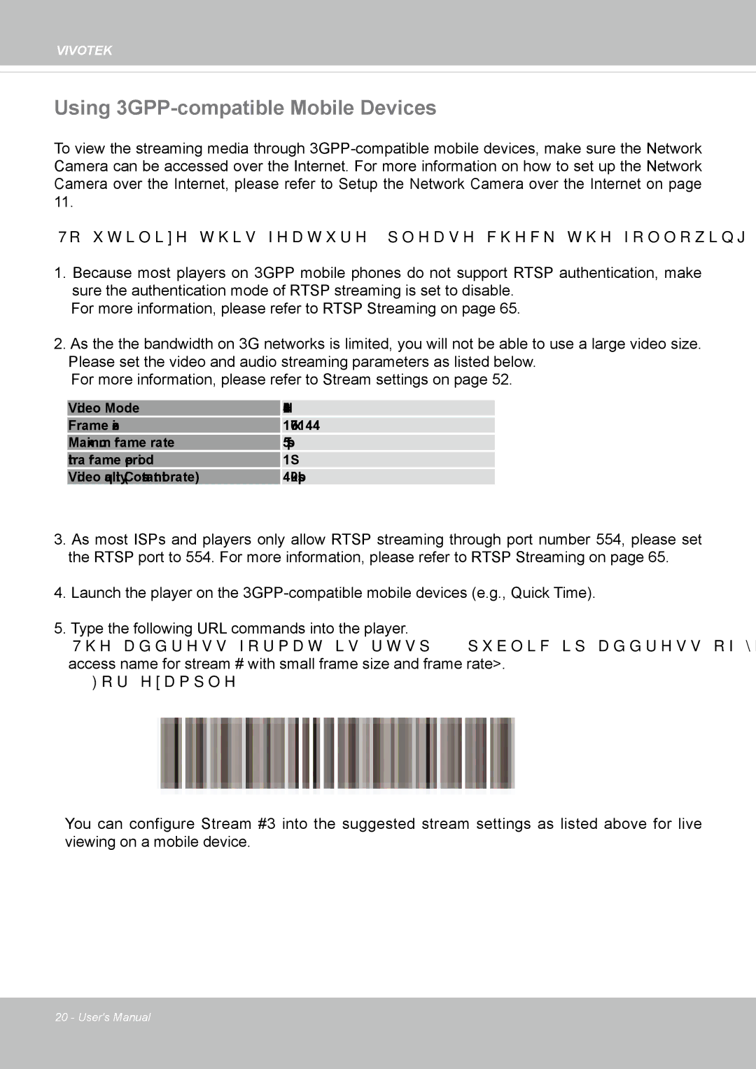 Vivotek FD8133V, FD8134V user manual Using 3GPP-compatible Mobile Devices 