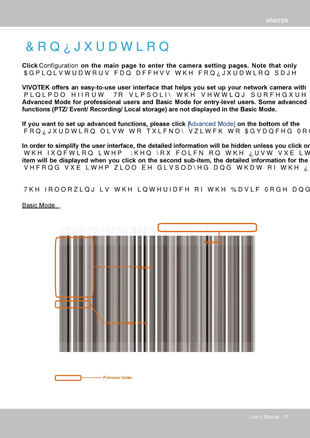 Vivotek FD8134V, FD8133V user manual Configuration 