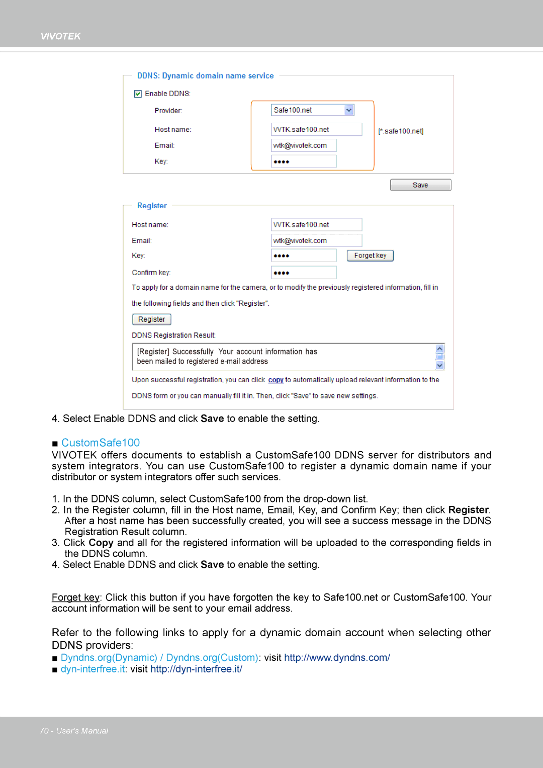 Vivotek FD8133V, FD8134V user manual CustomSafe100 