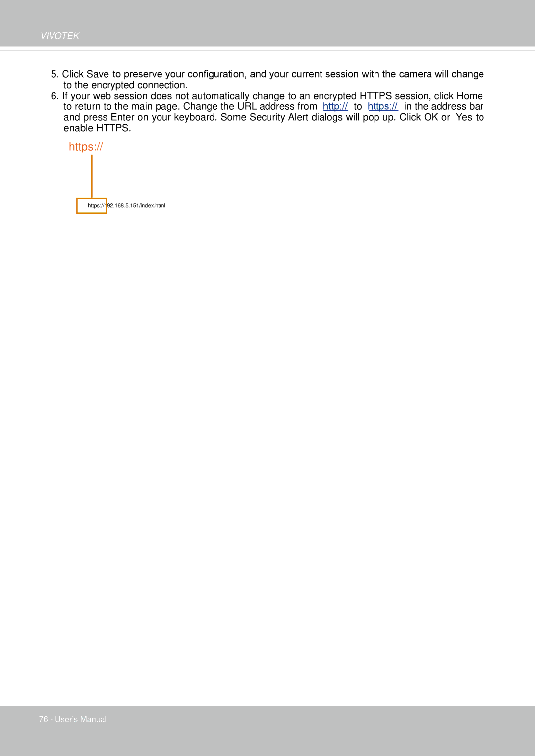 Vivotek FD8133V, FD8134V user manual Https 