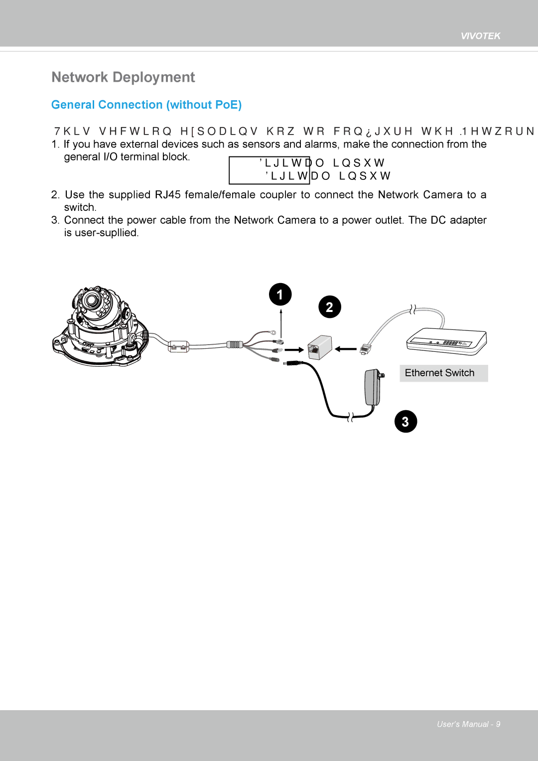 Vivotek FD8134V, FD8133V user manual Network Deployment, General Connection without PoE 