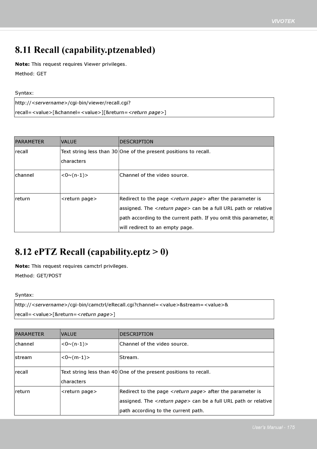 Vivotek FD8135H user manual Recall capability.ptzenabled, EPTZ Recall capability.eptz 