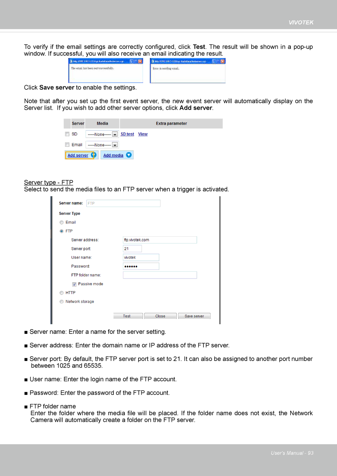 Vivotek FD8135H user manual Vivotek 