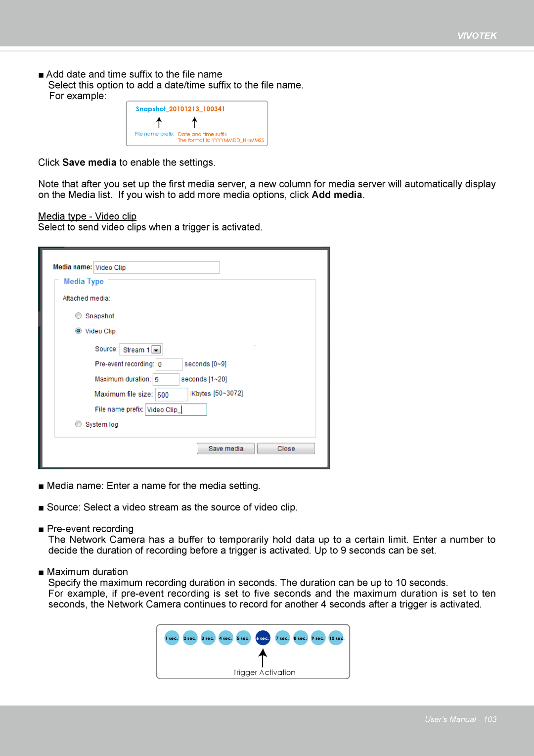 Vivotek 8154V, FD8154 user manual Trigger Activation 