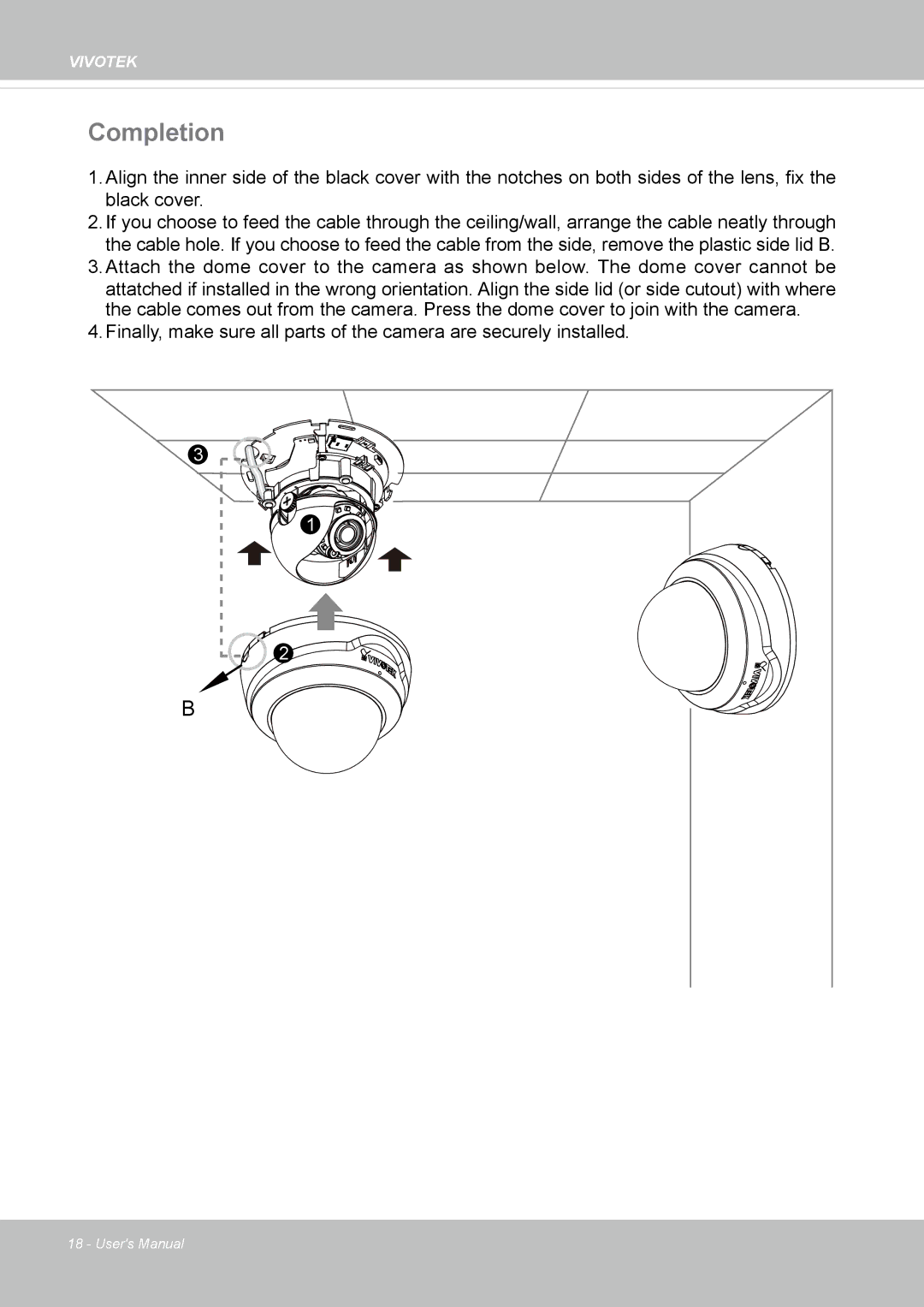 Vivotek FD8154, 8154V user manual Completion 