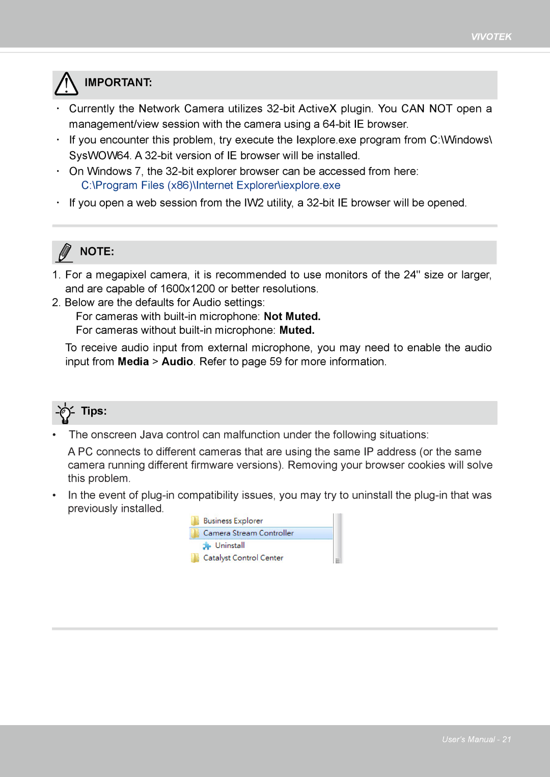 Vivotek 8154V, FD8154 user manual Tips 