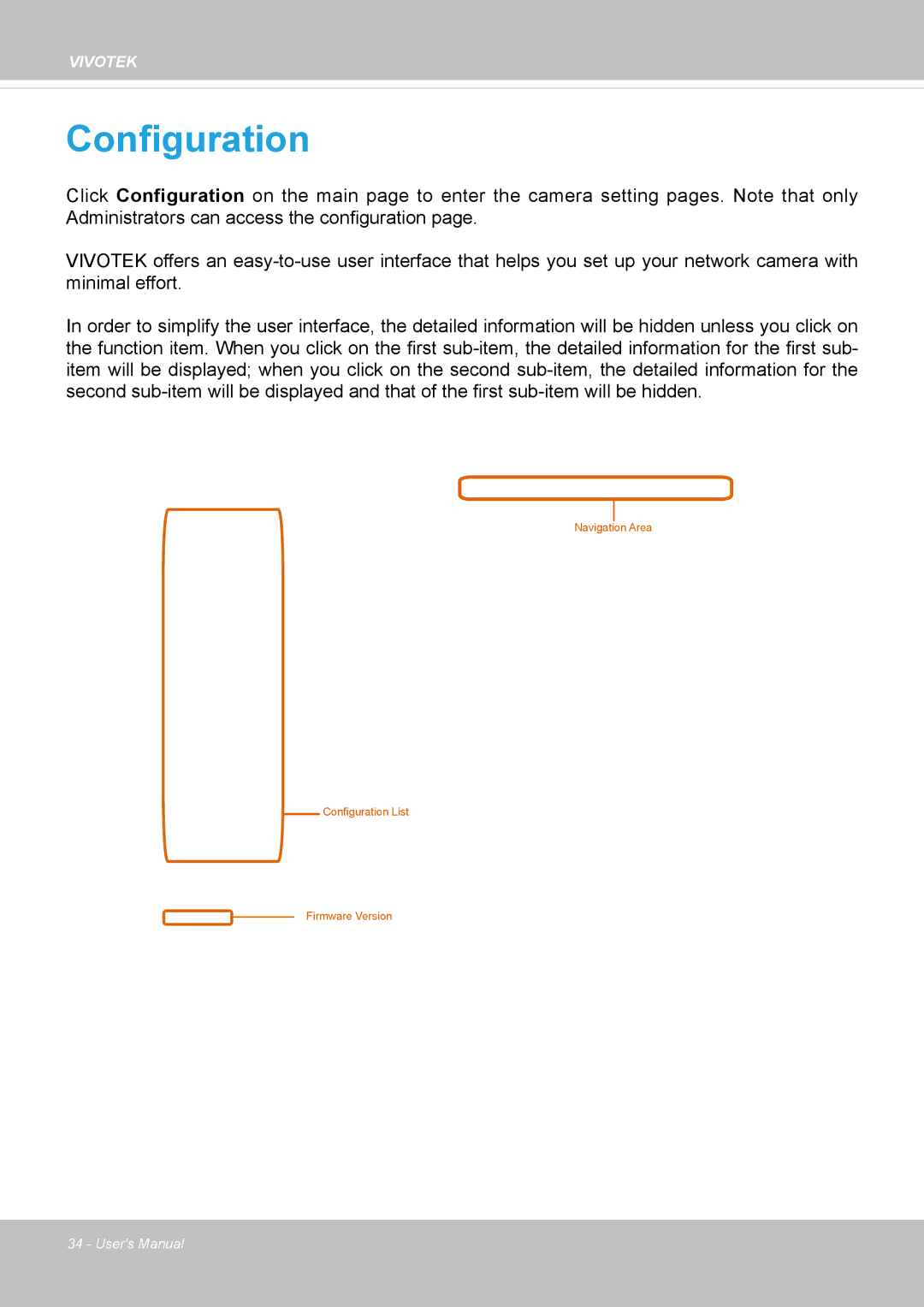 Vivotek FD8154, 8154V user manual Configuration 