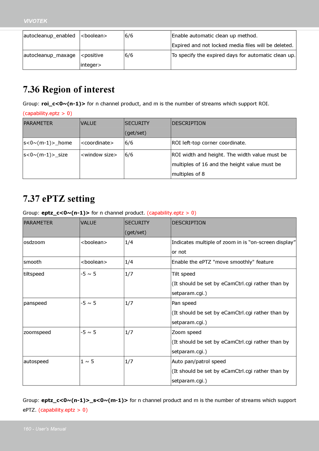 Vivotek FD8162 manual Region of interest, EPTZ setting 