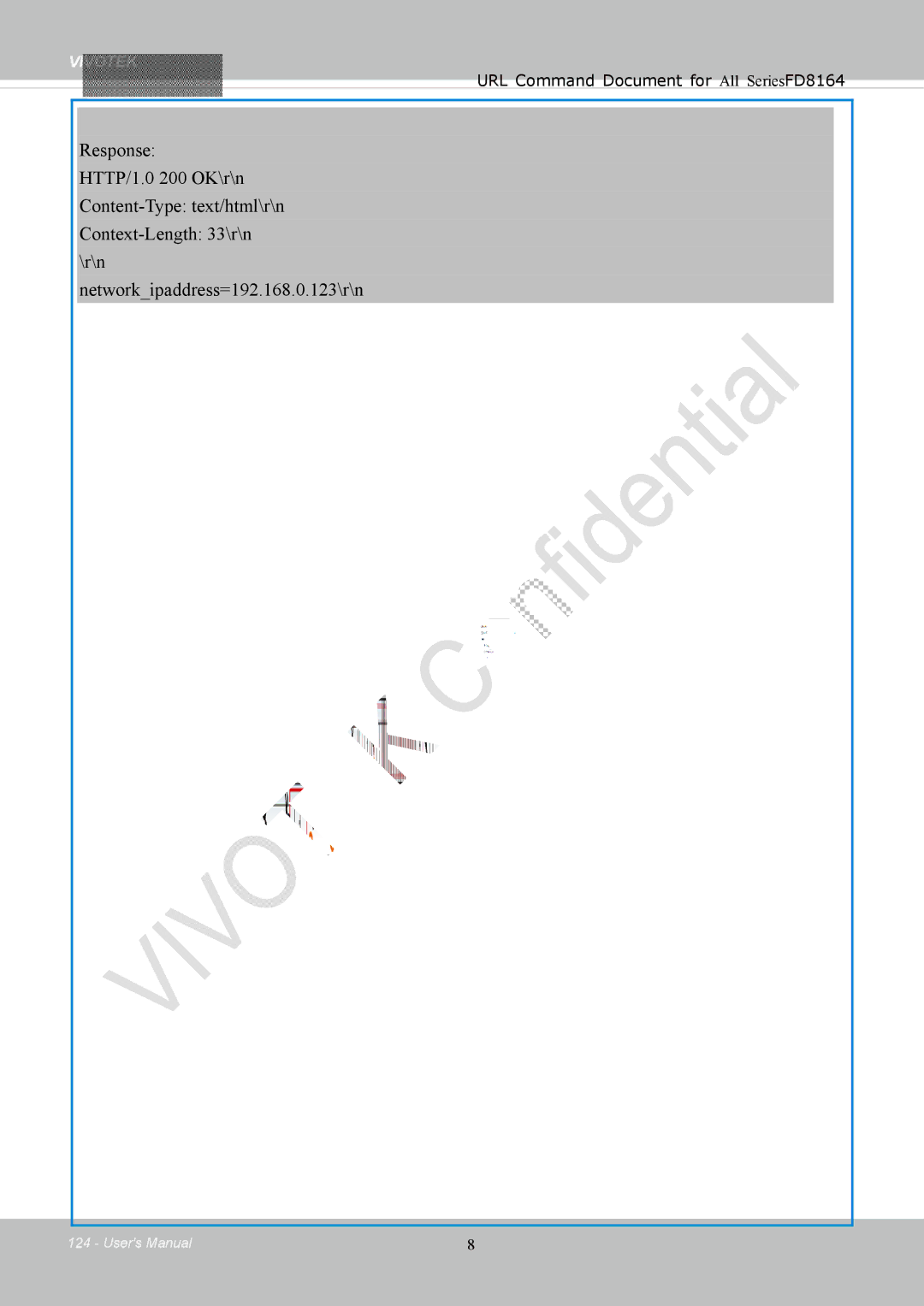 Vivotek FD8164 user manual Vivotek 