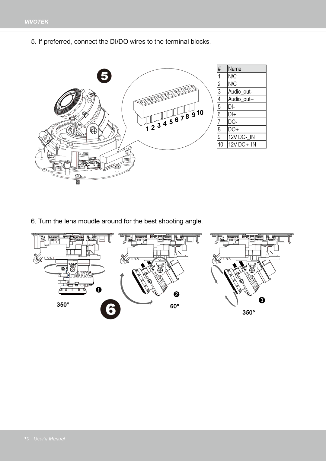 Vivotek FD8167-(T) user manual 3 4 5 6 7 8 9 