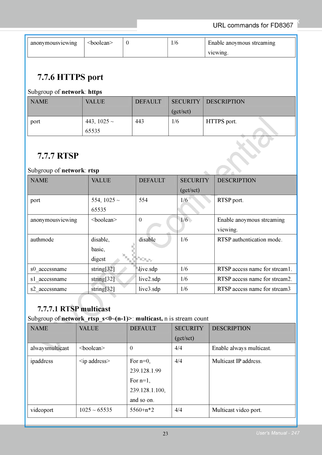 Vivotek FD8167-(T) user manual Https port 