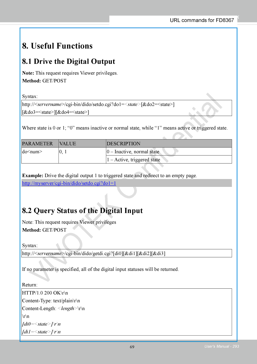 Vivotek FD8167-(T) user manual Useful Functions 