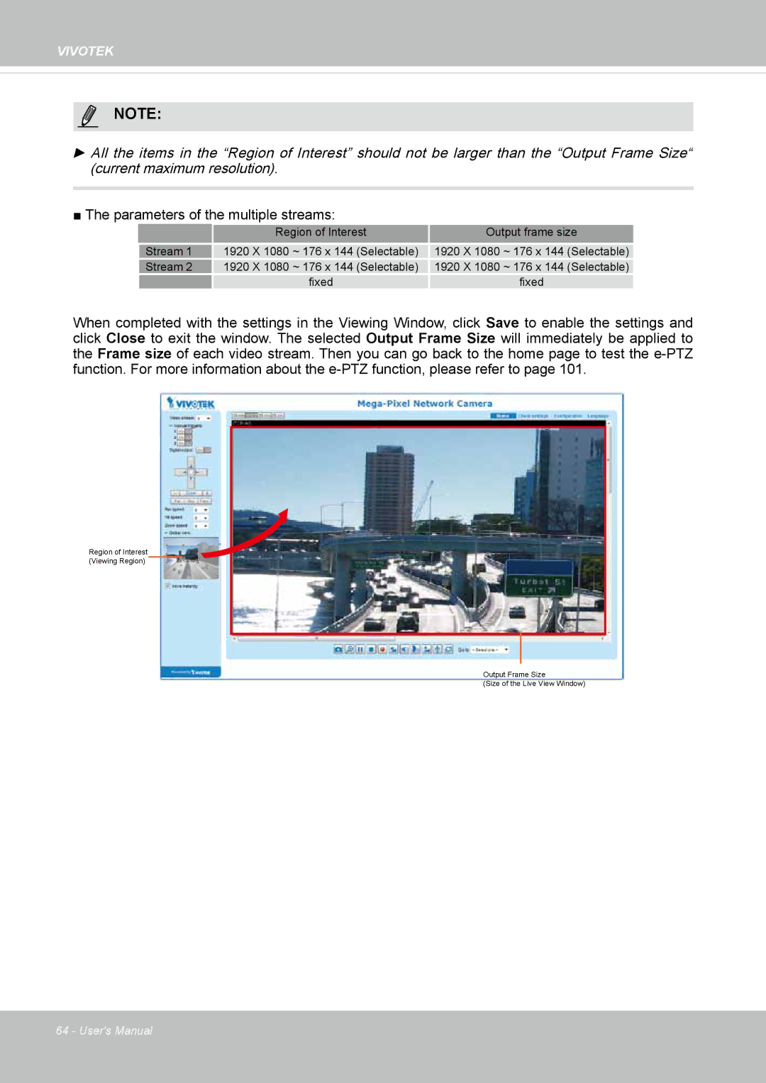 Vivotek FD8167-(T) user manual MediaNOTE Video, Parameters of the multiple streams 