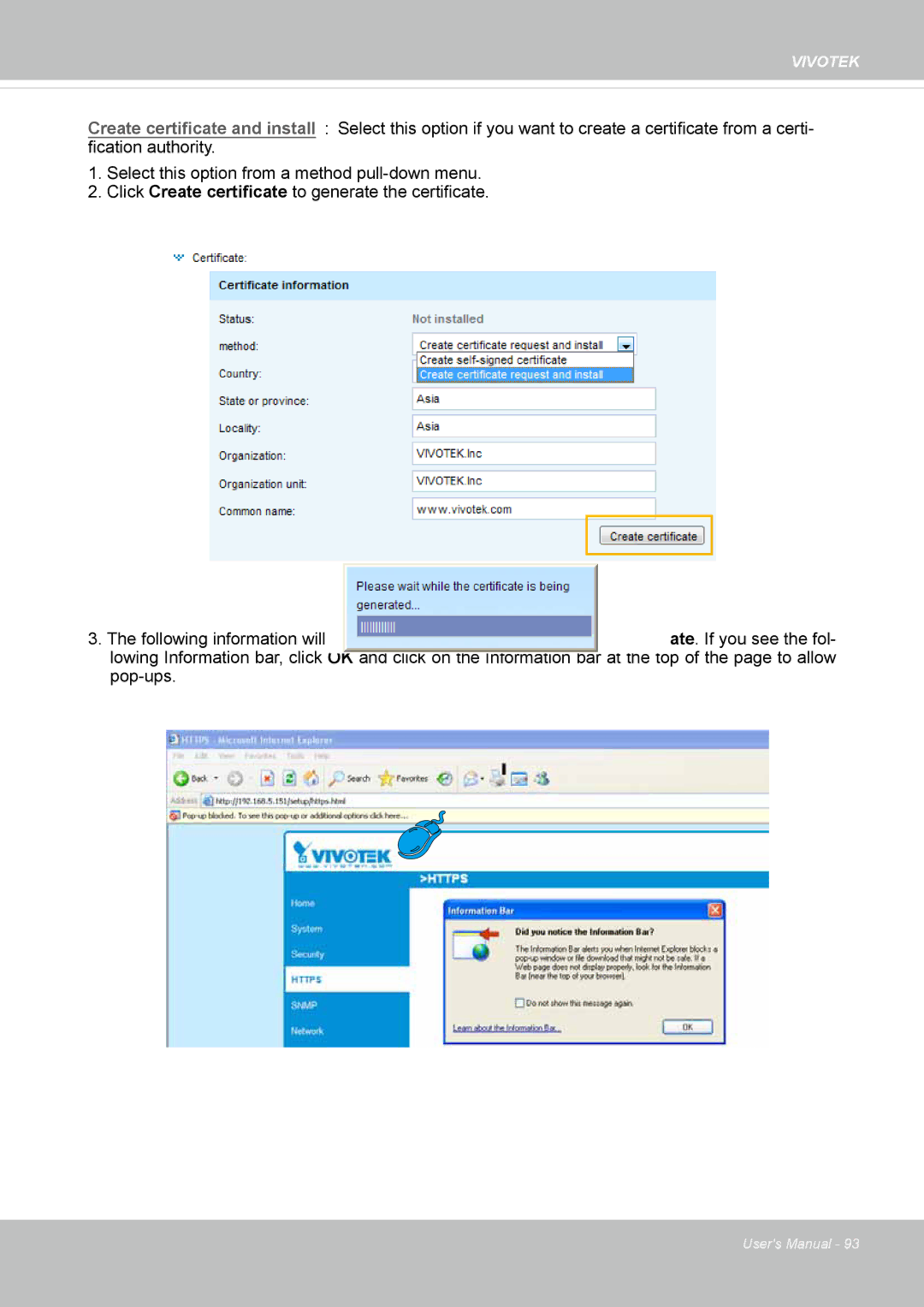 Vivotek FD8167-(T) user manual Vivotek 