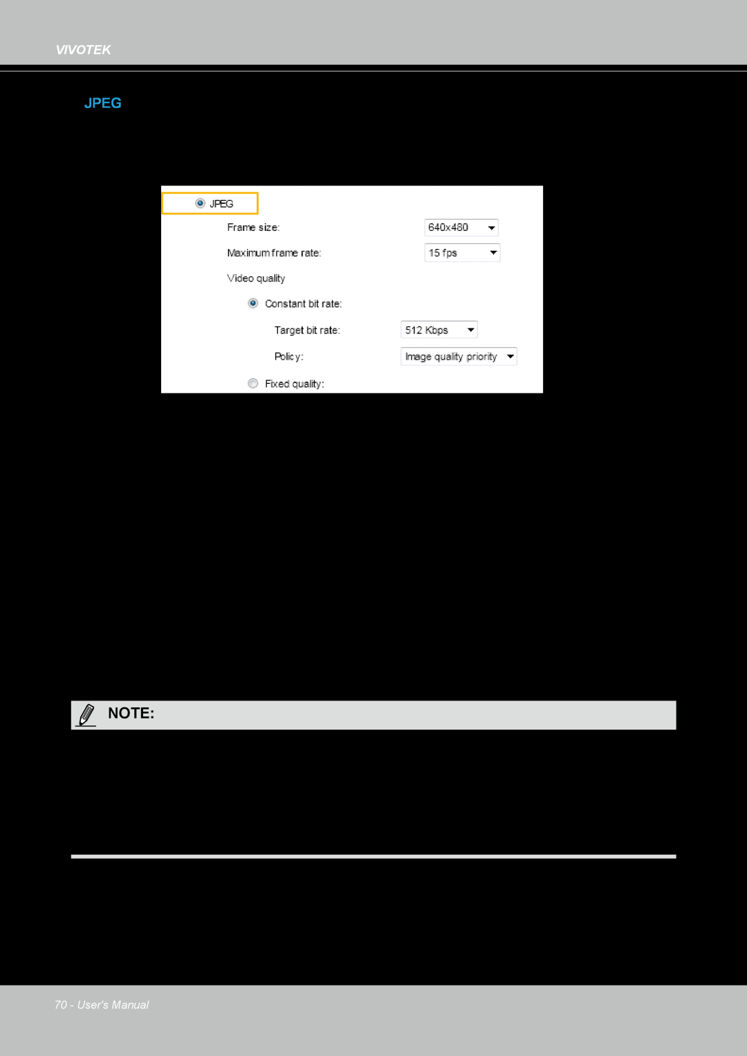 Vivotek FD8167-(T) user manual Frame size 