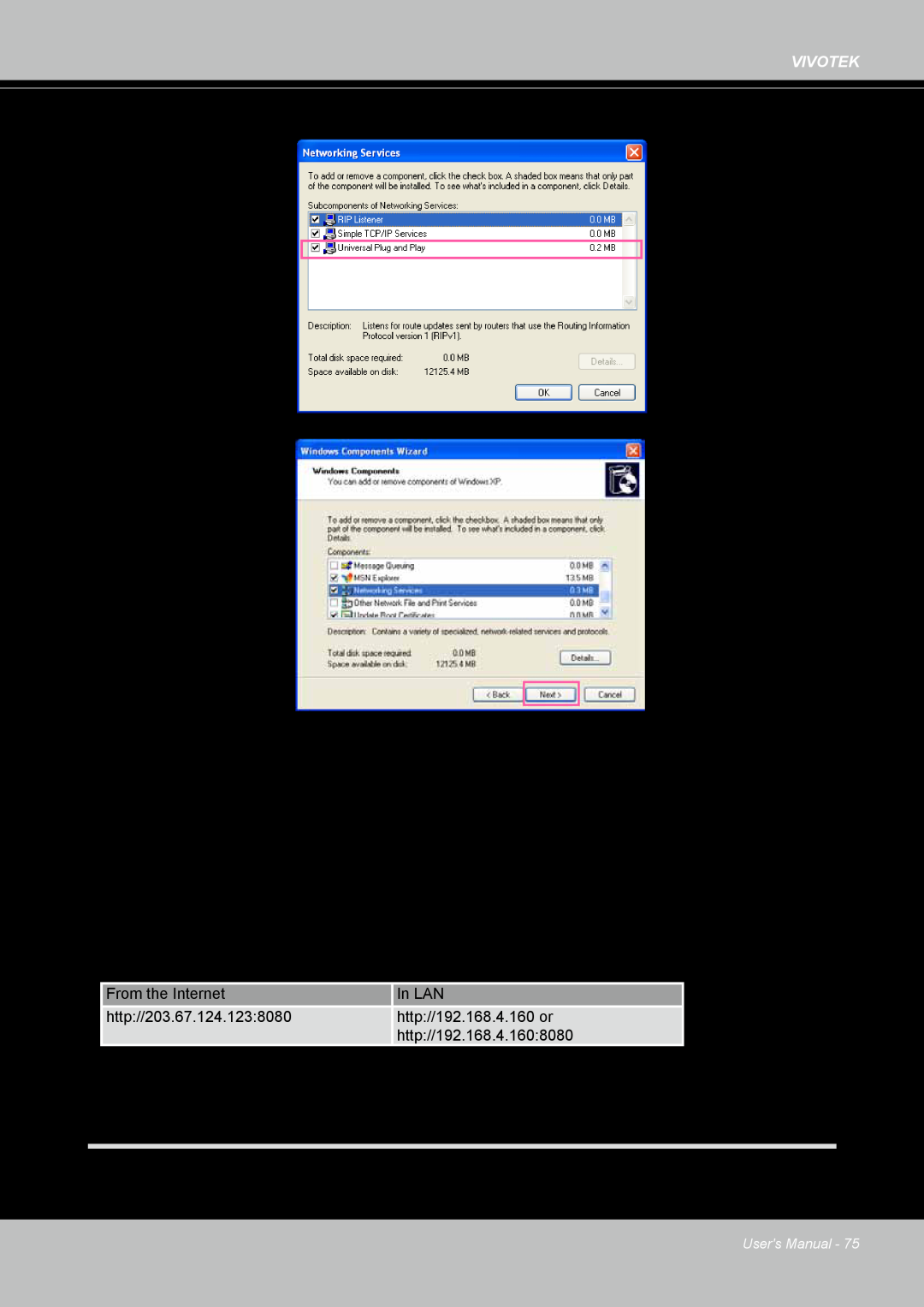 Vivotek FD8167-(T) user manual Click Next in the following window 