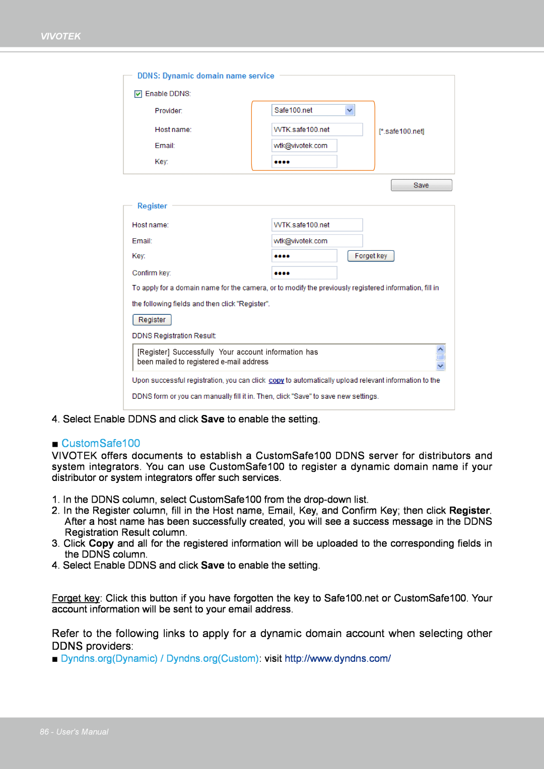 Vivotek FD8167-(T) user manual CustomSafe100, Users Manual 