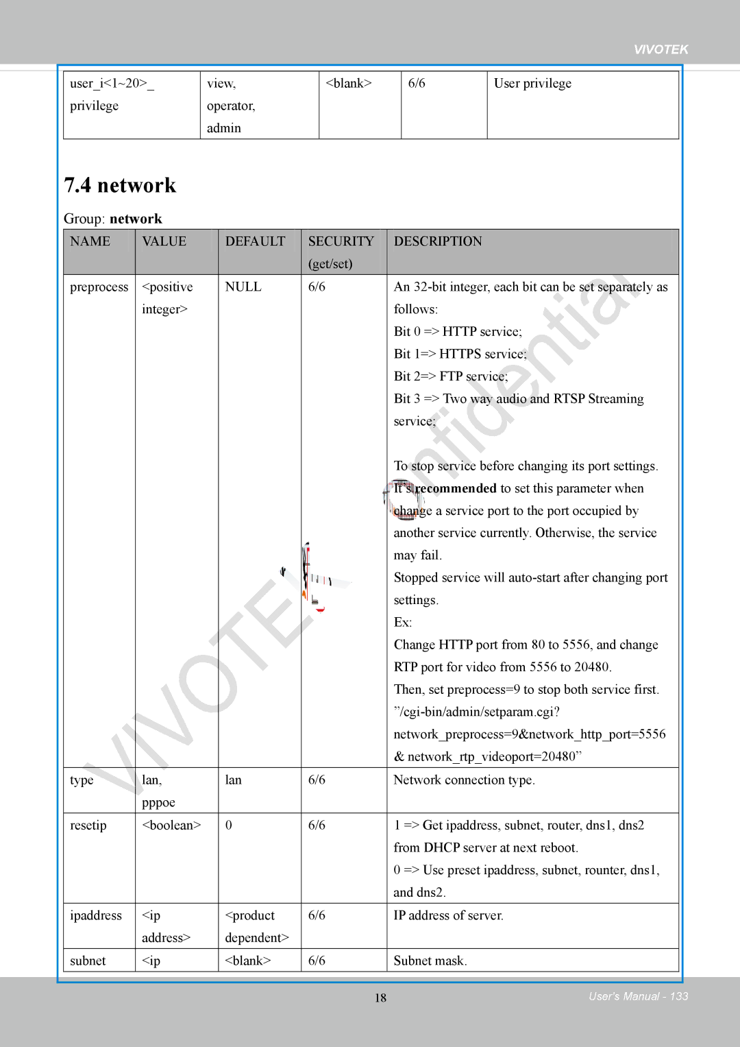 Vivotek FD8169 user manual Network, Group network 