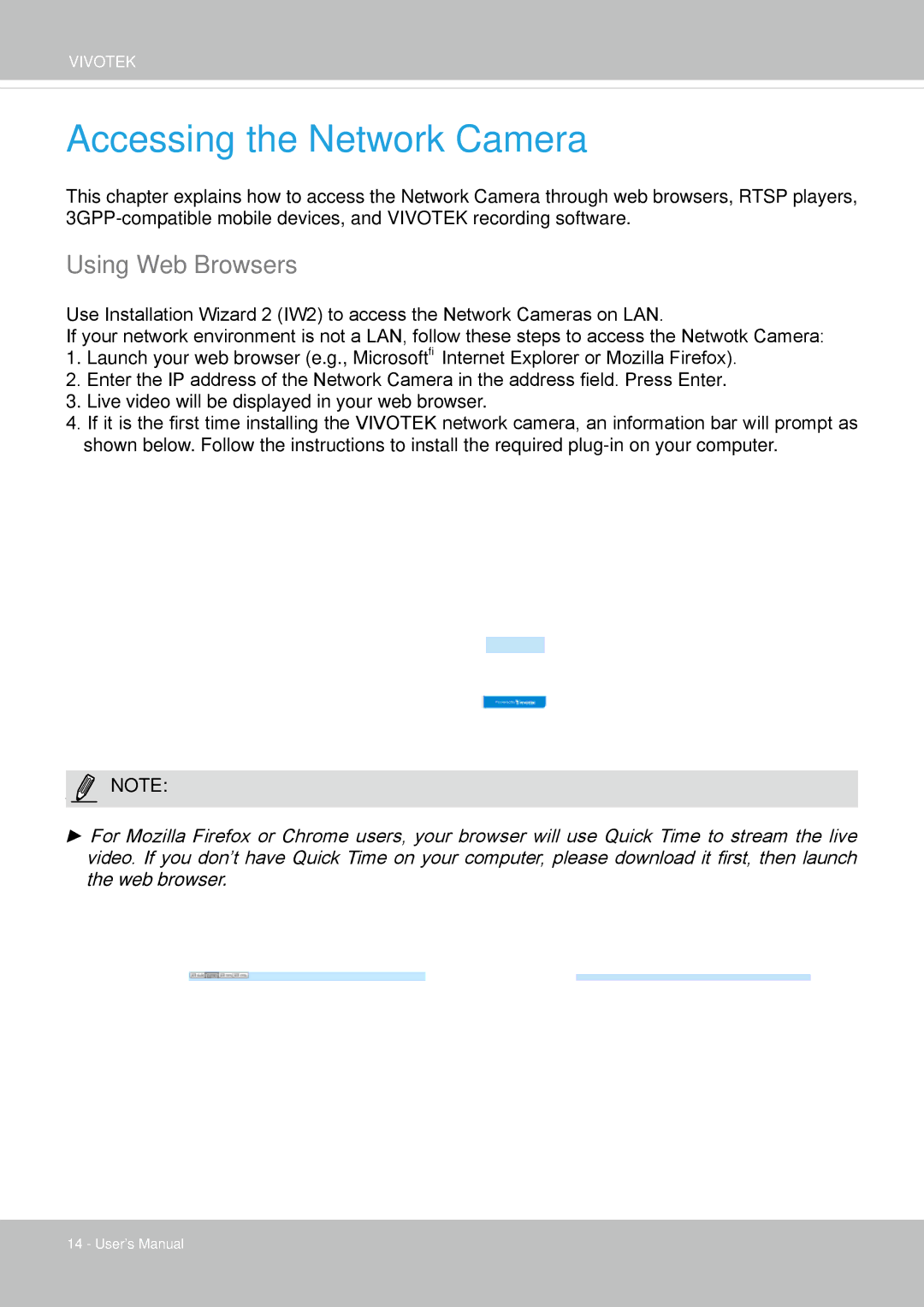 Vivotek FD8169 user manual Accessing the Network Camera, Using Web Browsers 