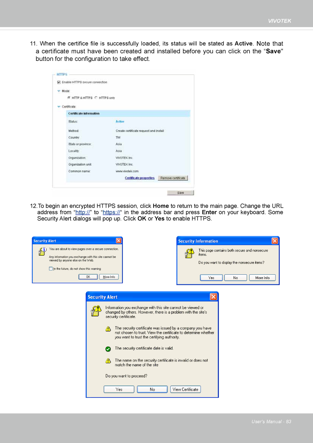 Vivotek FD8169 user manual Vivotek 