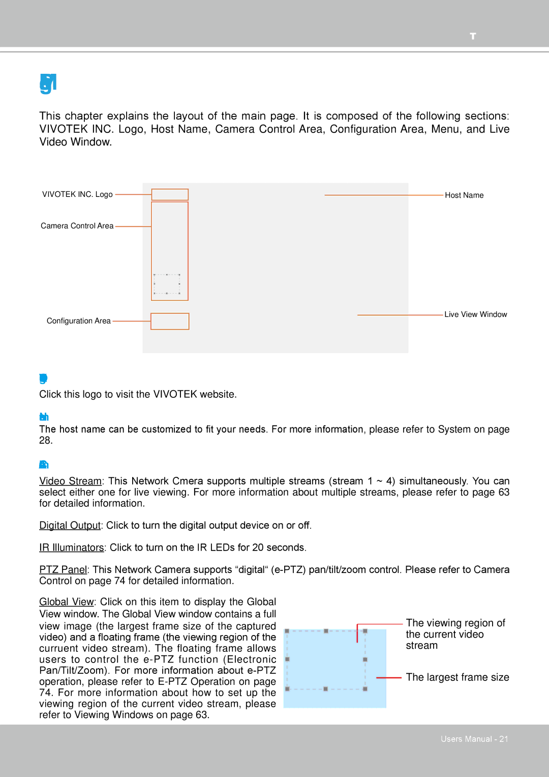 Vivotek FD8361 user manual Main 