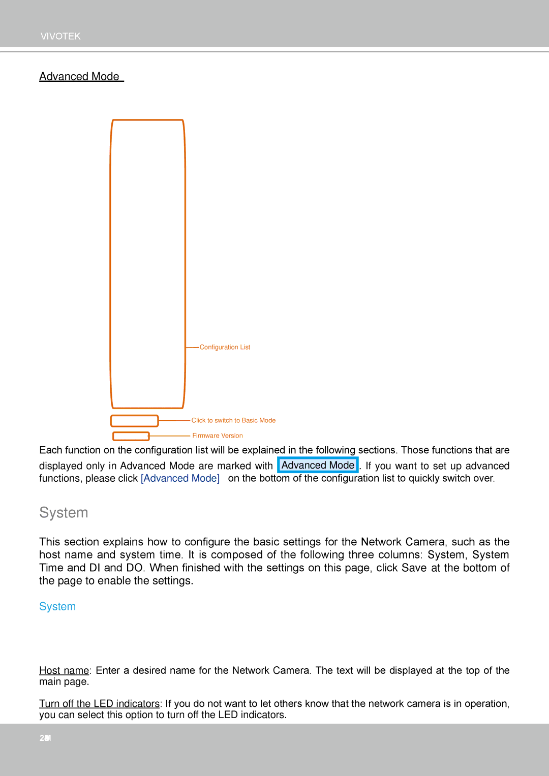 Vivotek FD8361 user manual System 