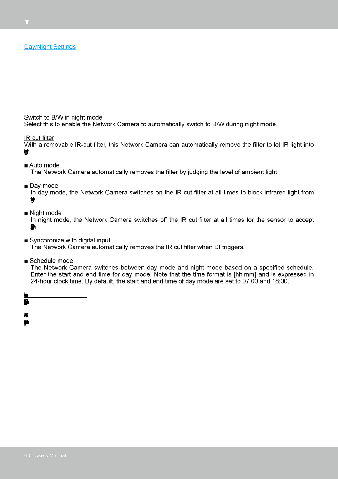 Vivotek FD8361 user manual Day/Night Settings 