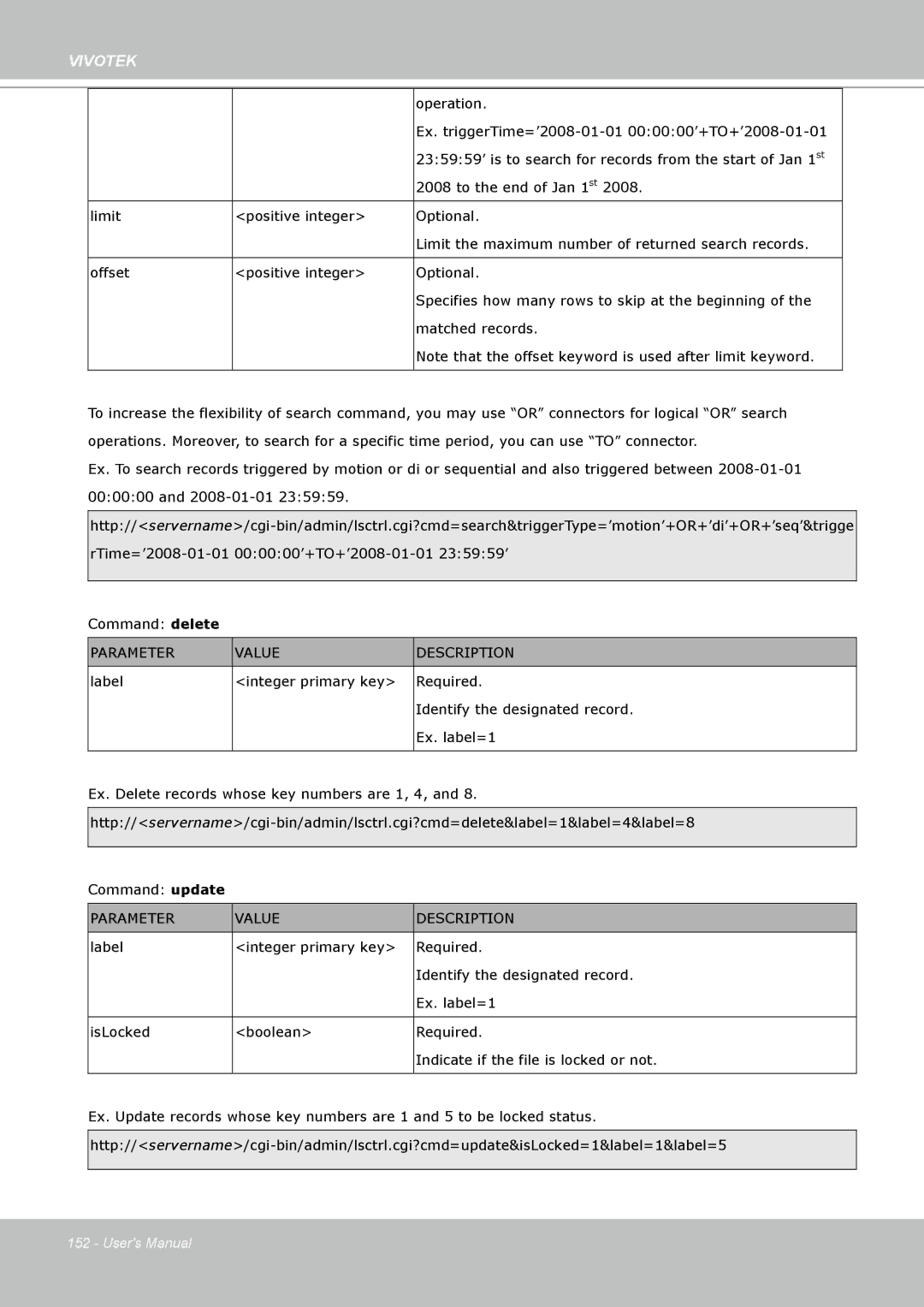 Vivotek FD8361L manual Operation 