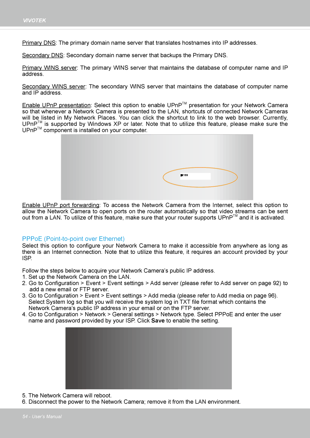 Vivotek FD8362, 62E manual PPPoE Point-to-point over Ethernet 