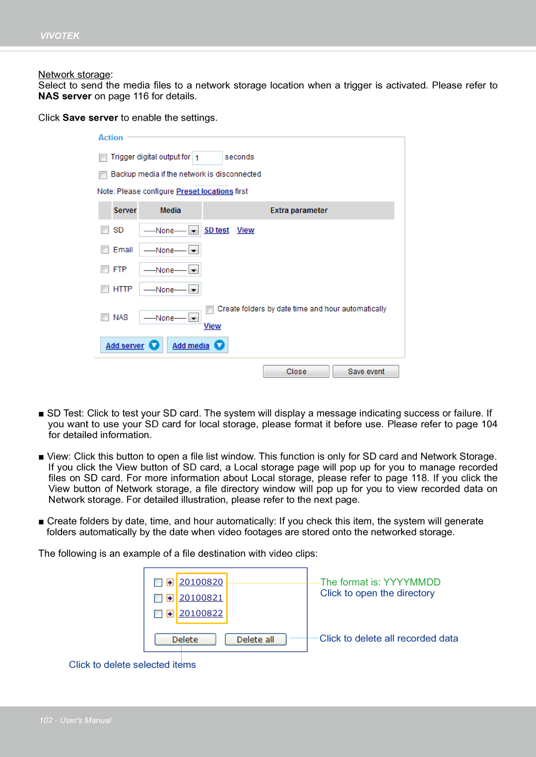 Vivotek fd8363 user manual Format is Yyyymmdd 