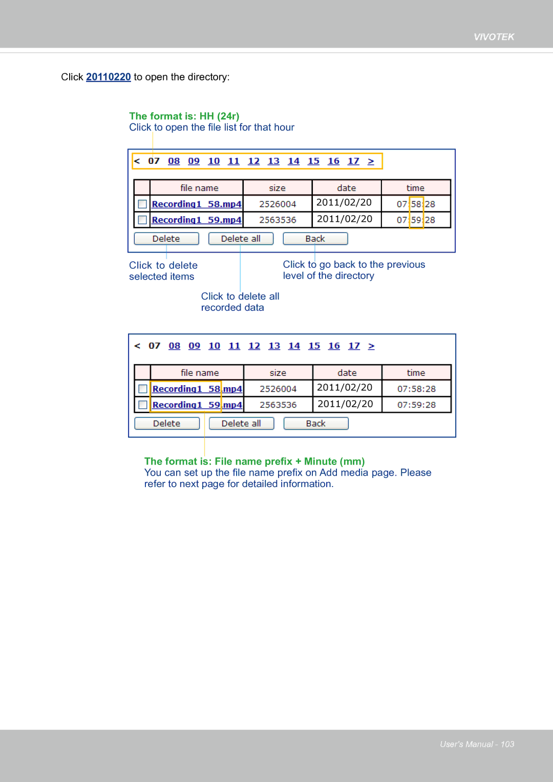 Vivotek fd8363 user manual Format is HH 24r 