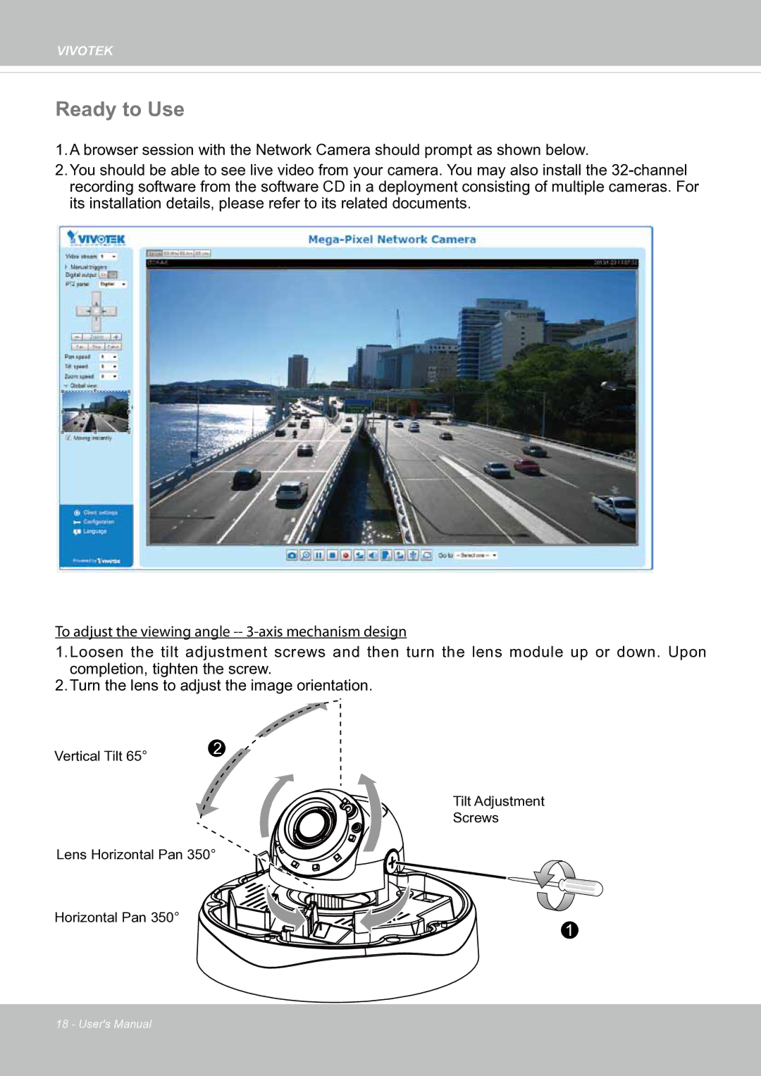 Vivotek fd8363 user manual Ready to Use 