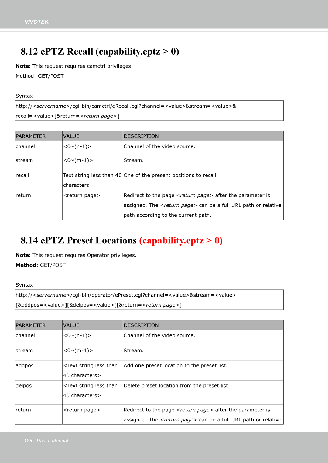 Vivotek fd8363 user manual EPTZ Recall capability.eptz, EPTZ Preset Locations capability.eptz 