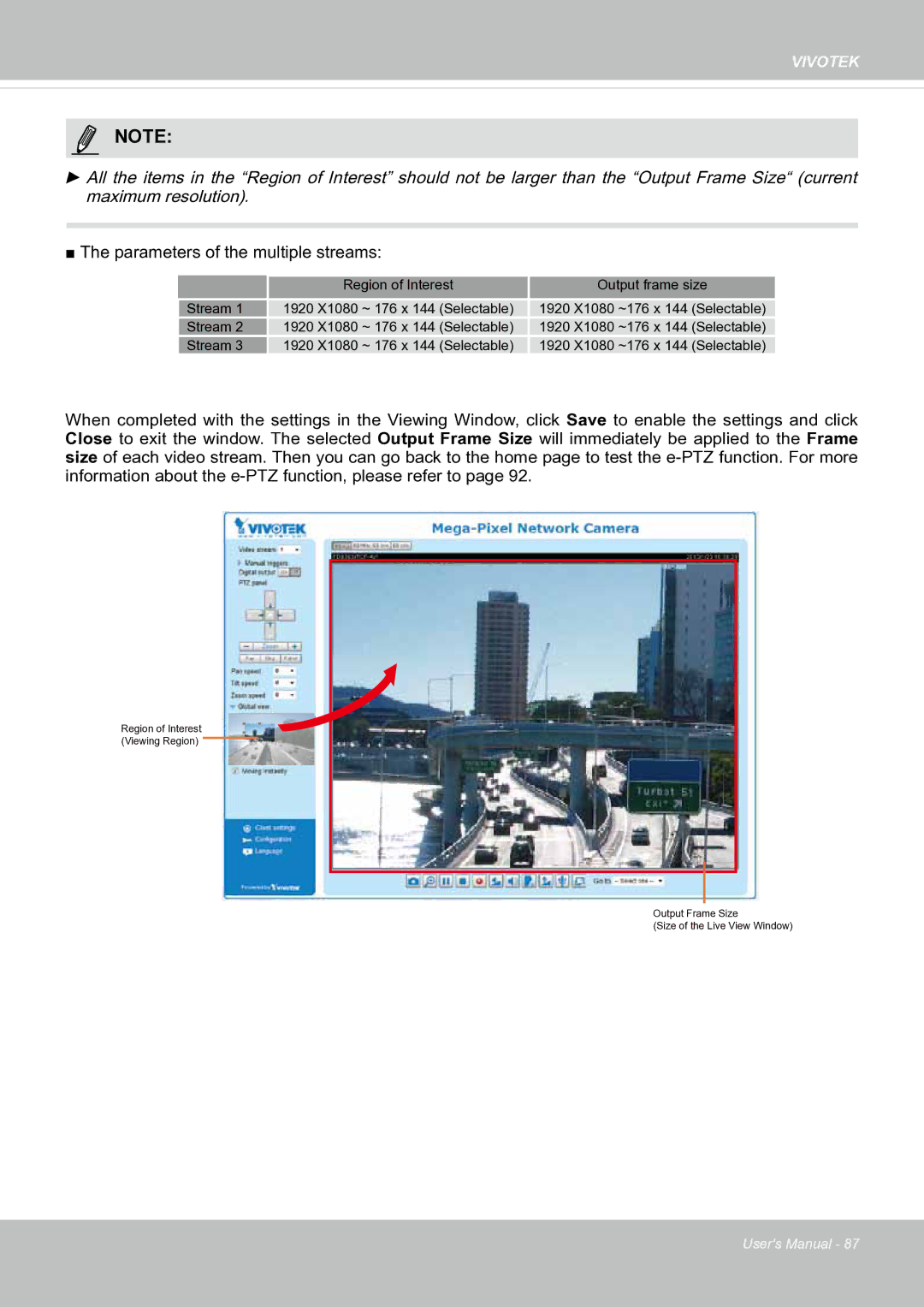 Vivotek fd8363 user manual MediaNOTE Video, Parameters of the multiple streams 