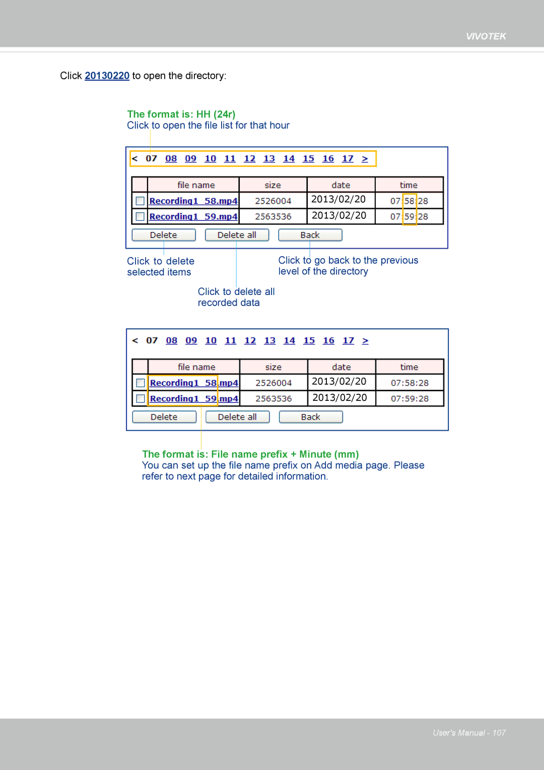 Vivotek FD8365EHV user manual Format is HH 24r 