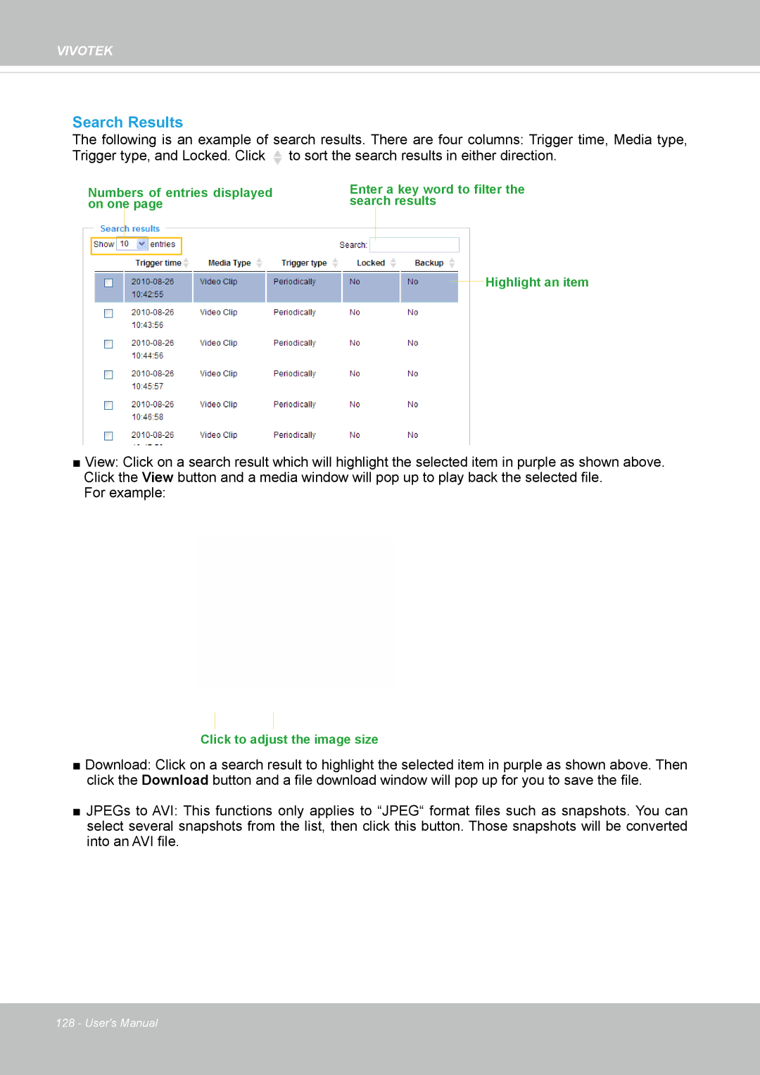 Vivotek FD8365EHV user manual Search Results 