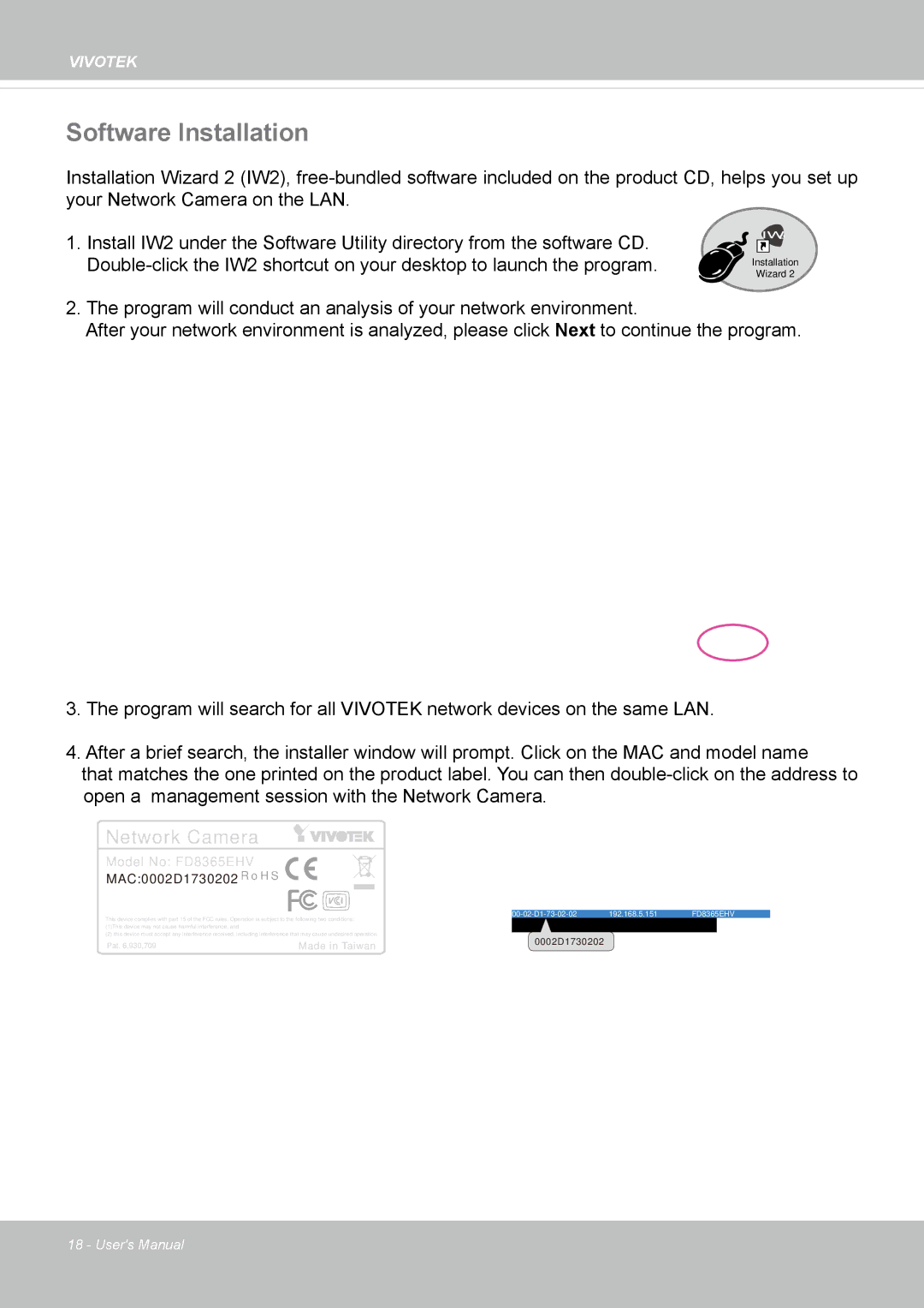 Vivotek FD8365EHV user manual Software Installation, Network Camera 