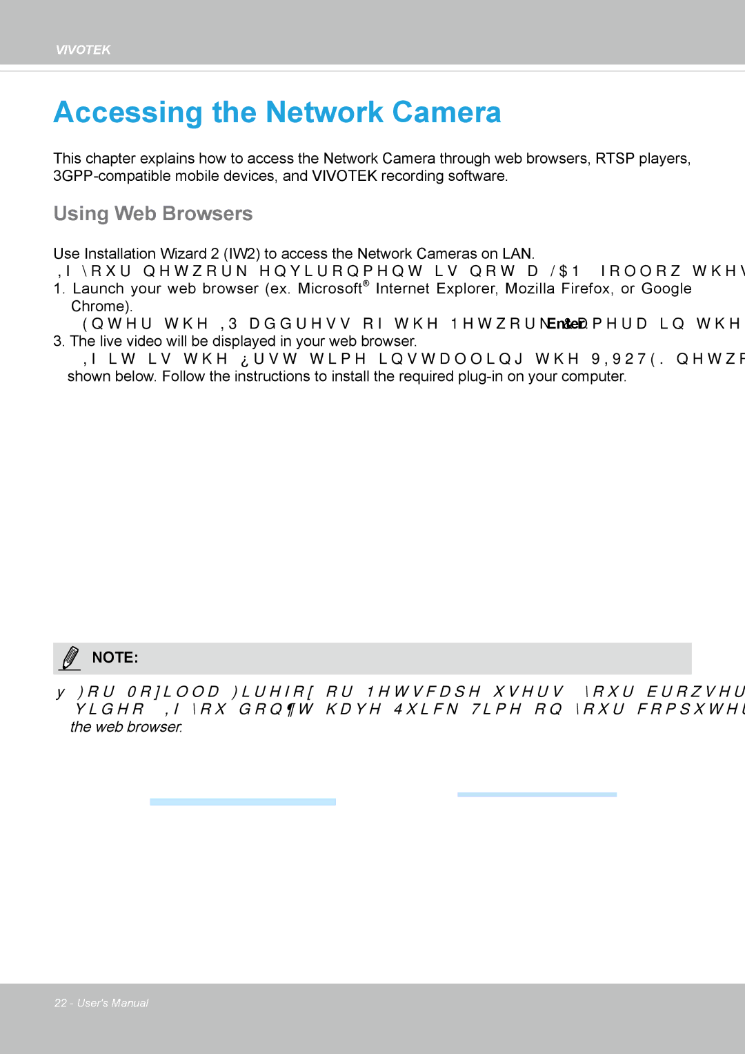 Vivotek FD8365EHV user manual Accessing the Network Camera, Using Web Browsers 