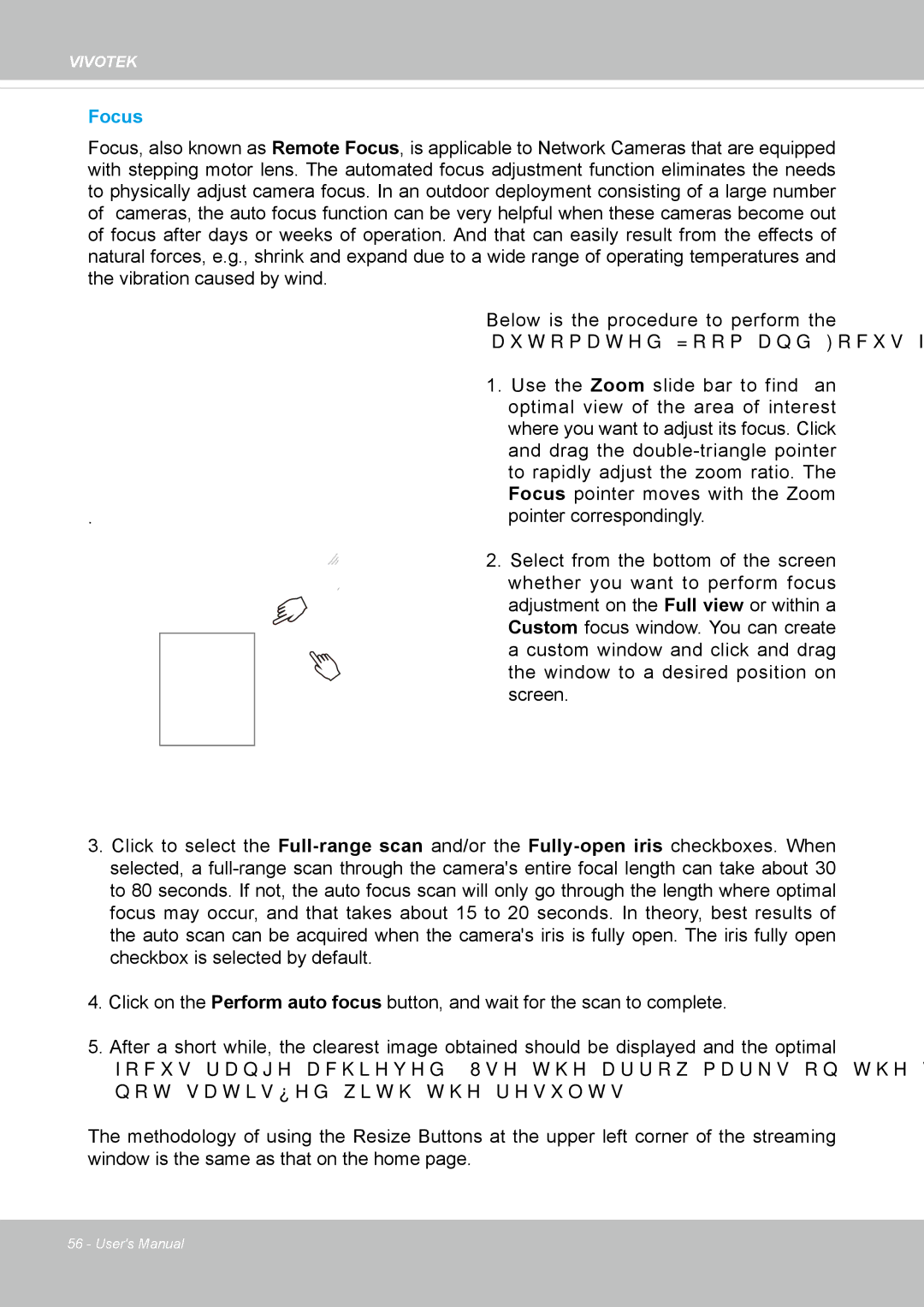 Vivotek FD8365EHV user manual Focus 