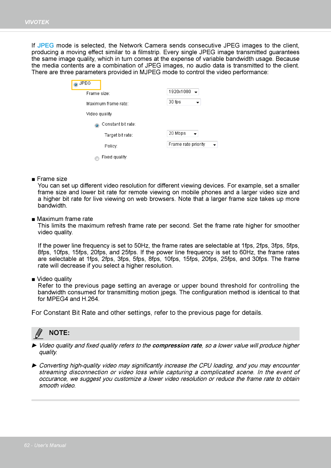 Vivotek FD8365EHV user manual Vivotek 