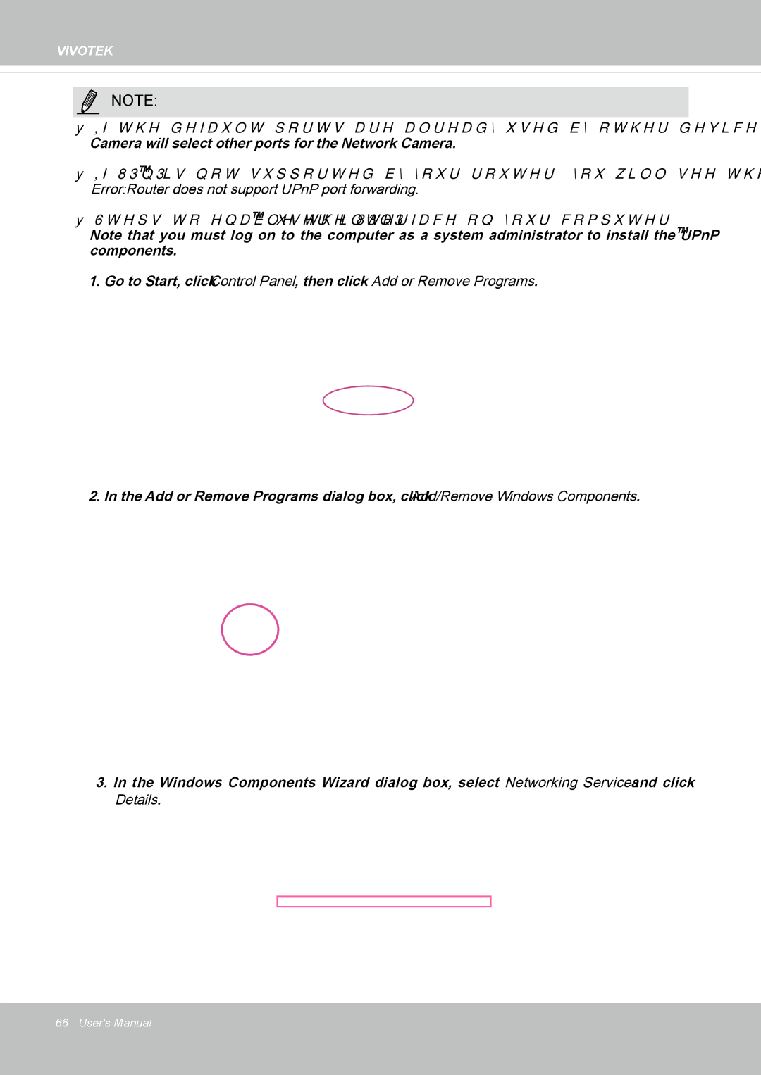 Vivotek FD8365EHV user manual Error Router does not support UPnP port forwarding 