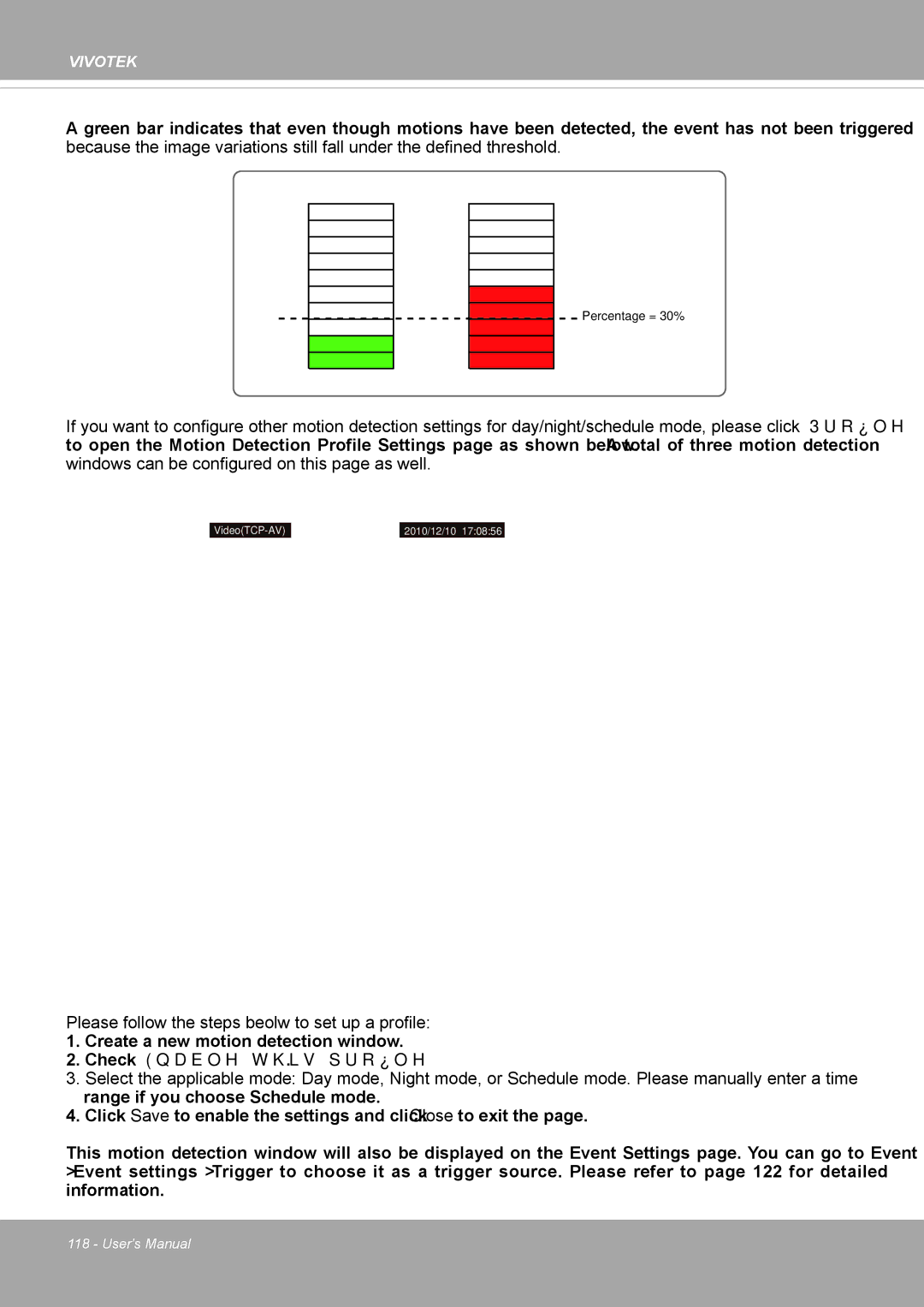 Vivotek FD8371EV user manual Percentage = 30% 