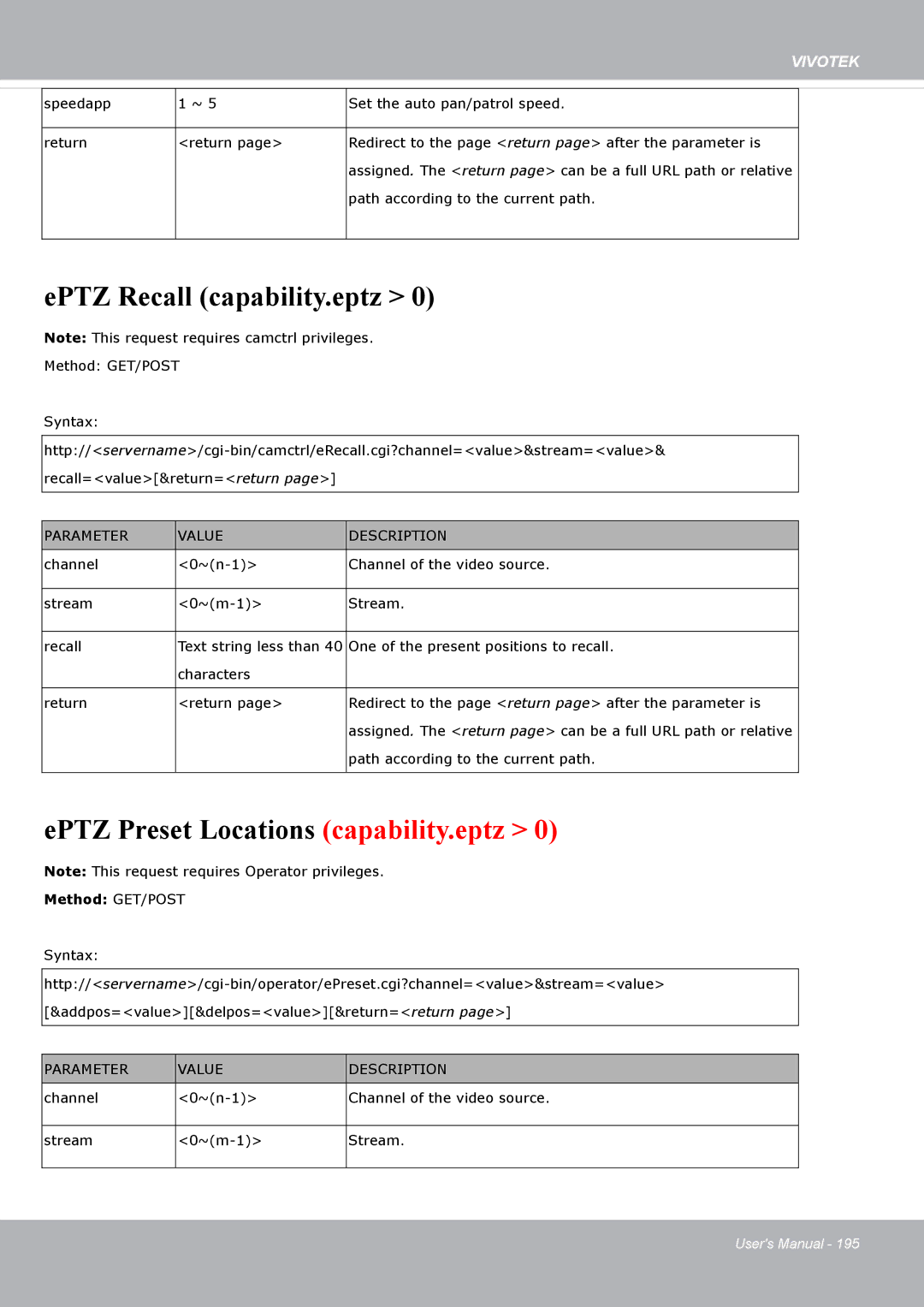 Vivotek FD8371EV user manual EPTZ Recall capability.eptz, EPTZ Preset Locations capability.eptz 